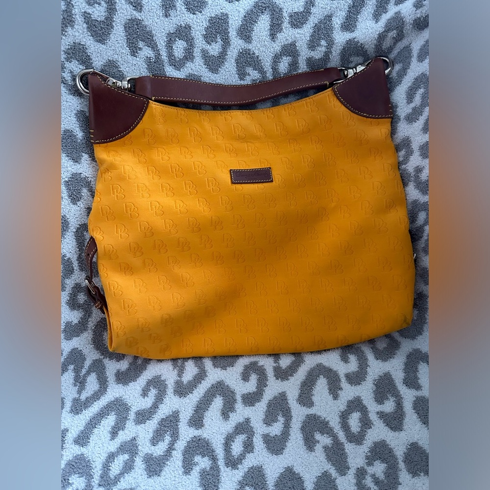 Dooney & Bourne yellow large travel tote